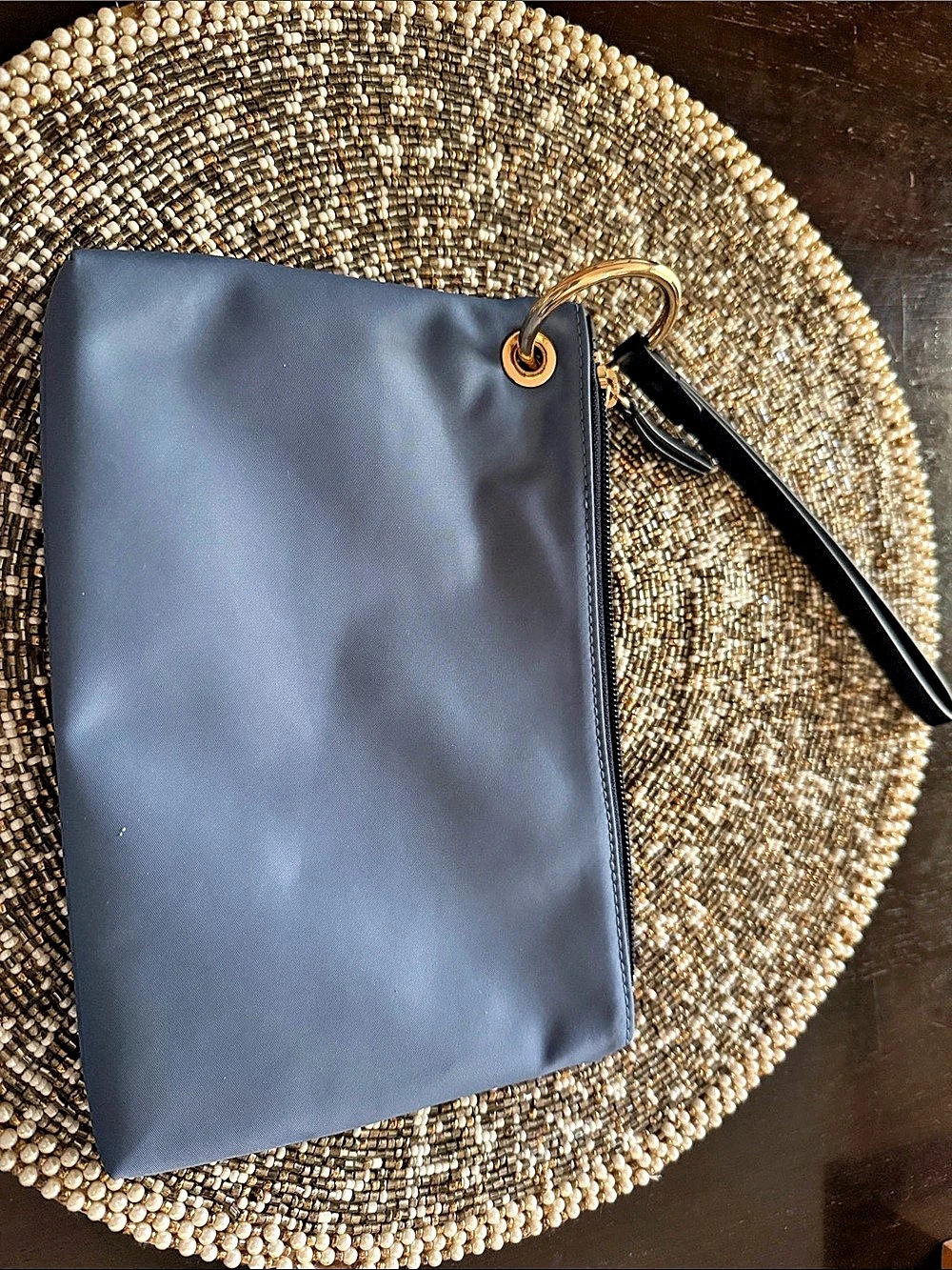Tory Burch Blue Wristlet Clutch